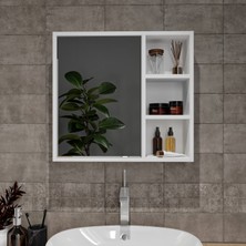 Mufi Wood Tamamen Mdf Ayna Kapaklı Banyo Dolabı