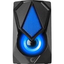 Rampage RMS-G19 2.0 5 Watt LED Işıklı Siyah Multimedia Speaker