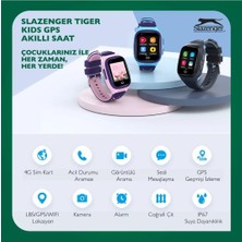 SL.09.2158.5.07 Slazenger  Tiger Kids Marka Sim Kartlı Çocuk Akıllı Saati Hat Takılabilir Görüntülü Arama Sesli Arama Yapılabilir Ortam Dinlemesi Yapılabilir Konum Takibi Yapılabilir Yeşil/siyah