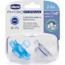 Chicco PhysioForma Mini Soft 2'li Emzik 2-6 Ay Erkek