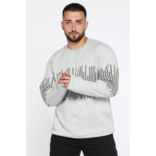 Mishar İtalia Erkek Bisiklet Yaka Baskılı Sweatshirt