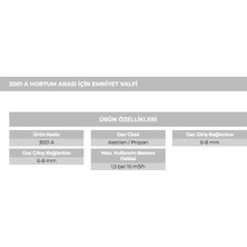 Kasweld Mtmgaz Alev Emniyet Valfi Hortum Arası (Doğalgaz,Hidrojen,Propan,Asetilen)