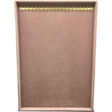 Megass Dekor Yerli Üretim Süet Kumaş Tırnaklı Pembe Renk 34/24 cm Ayaklı Tesbih Takı Stand