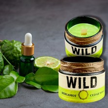 Stworkshop Wild Bergamot & Sedir Ağacı Kokulu Özel Tasarım Mum, 100% Doğal Vegan Soya Wax Mumu.