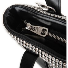 Mio Mia Kadın Çapraz ve El Çantası Black Silver Diamond Siyah Taşlı Çanta
