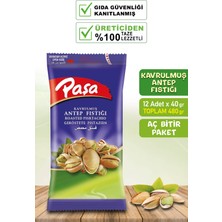 Paşa Kuruyemiş Kavrulmuş Antep Fıstığı 40 gr x 12 Adet (TOPLAM 480gr)