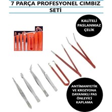 Elektronikçi Cımbız Seti Profesyonel Cımbız 7 Parça Set Hassas Cımbız Tamirci Cımbızı