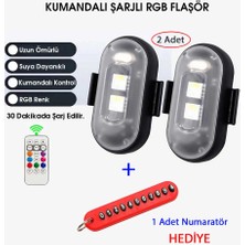 Babikamium Kumandalı Şarjlı Çift Rgb LED Flaşör