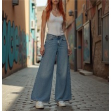 Enzim Jeans Kadın  Pamuk Wide Leg Baggy Jeans