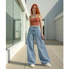 Enzim Jeans Kadın  Pamuk Wide Leg Baggy Jeans
