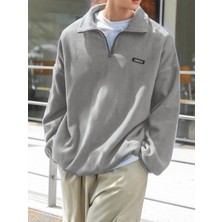 Genius Store Erkek Polar Oversize Sweatshirt Polar Sweatshirt