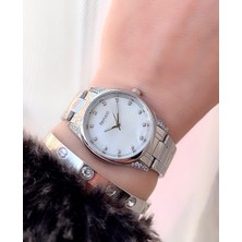 Ferrucci Çelik Zirkon Taşlı Modern Tasarım Kadın Kol Saati+Bileklik