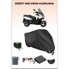 Breen Kymco Downtown 250I Için Kilit Uyumlu Siyah Motosiklet Branda, Güvenli, Su Geçirmez