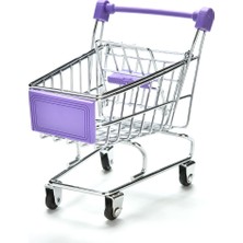 Huoxun Shop A Mor Tarzı Yeni Renkli Komik Mini Süpermarket Alışveriş Arabası Trolley Kafes Kuşu Papağan Hamster Oyuncak (Yurt Dışından)