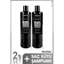 Protein Saç Sütü & Şampuan | Güçlendirici Etki 2'li Saç Bakım Seti - 400ml X2