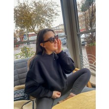Bisiklet Yaka Oversize Sweat