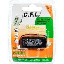 C.F.L. Şarjlı Telsiz Telefon Pili 2.4 Volt 1100 Mah Ni-Mh
