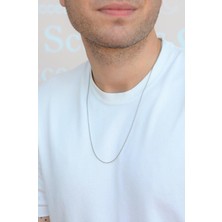 Sacce Scarves & Accessories 60 cm Erkek İnce Çelik Zincir Gümüş Renk