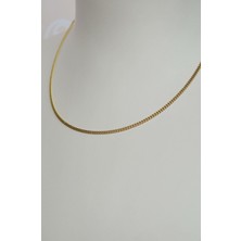 Sacce Scarves & Accessories Geçmeli İnce Gold Çelik Zincir Kolye 45 cm