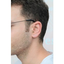 Sacce Scarves & Accessories Erkek Hologram Çelik Piercing Tragus Helix Kıkırdak 8 mm
