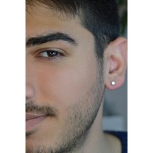 Erkek Tektaş Küpe 4 mm Tekli