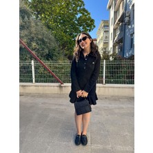 Begum Akman  Altı Piliseli Kot Elbise