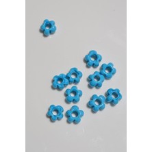 Sacce Scarves & Accessories Murano Cam Çiçek Model Mavi Renkli Boncuk