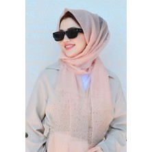 Sacce Scarves & Accessories Taşlı Kavuniçi Renk Ipek Şal