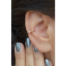 Sacce Scarves & Accessories Sıkıştırmalı Kıkırdak Küpesi Minimal Tektaş Earcuff