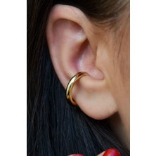 Sacce Scarves & Accessories Büyük Boy Bombeli Halka Model Earcuff Kıkırdak Küpesi