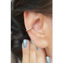 Sacce Scarves & Accessories Sıkıştırmalı Kıkırdak Küpesi Mini İnce Taşlı Earcuff