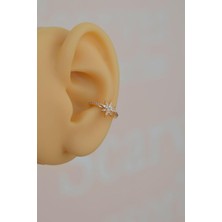 Sacce Scarves & Accessories Minimal Kuzey Yıldızlı Earcuff Sıkıştırmalı Kutup Yıldızlı Kıkırdak Küpesi