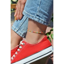 Sacce Scarves & Accessories Kum Boncuklu İpli Renkli Halhal