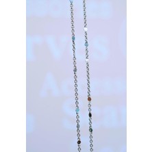Sacce Scarves & Accessories Gümüş Renkli Işıltılı Pullu Zincir Kolye