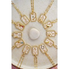 Sacce Scarves & Accessories Oğlak Burcu Kolye Çelik Burç Kolye Oğlak Gold Renk