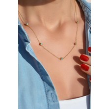 Nazar Çelik Kolye Gold