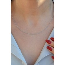 Sacce Scarves & Accessories Gümüş Renkli Rodyum Zincir Kolye Zinciri