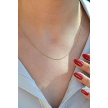 Sacce Scarves & Accessories Gold Renkli Rodyum Zincir Uç İçin Kolye Zinciri Gold