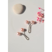 Sacce Scarves & Accessories Tesettür İçin Sıkıştırma Klipsi Pembe İnci Model 2 Adet