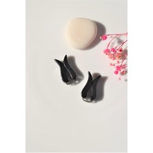 Sacce Scarves & Accessories Tesettür İçin Sıkıştırma Klipsi Siyah Lale Model 2 Adet