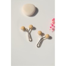 Sacce Scarves & Accessories Tesettür İçin Sıkıştırma Klipsi Taşlı Bej 2 Adet