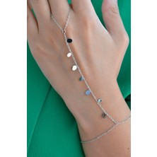 Sacce Scarves & Accessories Sacce Scarves&Accessories Sallanan Pullu Çelik Şahmeran Gümüş Renkli