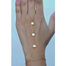 Sacce Scarves & Accessories Sacce Scarves&Accessories Sıralı Kalpli Çelik Şahmeran Gold Renkli