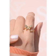 Sacce Scarves & Accessories Kelebek Yüzük Gold Renk