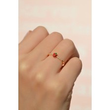 Sacce Scarves & Accessories Ayarlanabilir İnce Çilek Yüzük