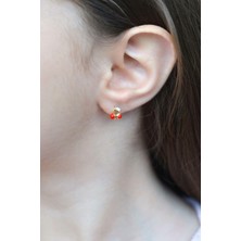 Sacce Scarves & Accessories Kırmızı Kirazlı Çocuk Küpesi Halka Model