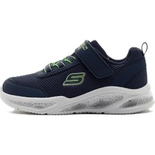 Skechers Meteor Sneaker Navy Lastik Ipli Bantlı Işıklı Lacivert Erkek Çocuk Ayakkabı