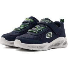 Skechers Meteor Sneaker Navy Lastik Ipli Bantlı Işıklı Lacivert Erkek Çocuk Ayakkabı