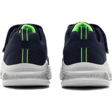 Skechers Meteor Sneaker Navy Lastik Ipli Bantlı Işıklı Lacivert Erkek Çocuk Ayakkabı