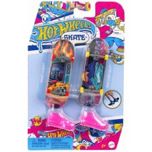 Nessiworld HXL17 Hot Wheels Skate Retro Temalı Ikili Parmak Kaykay ve Ayakkabı Paketi